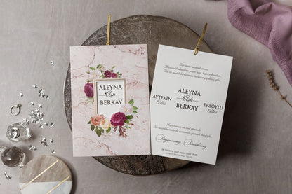 Wedding Davetiye 8430 - lüks düğün davetiyesi 2