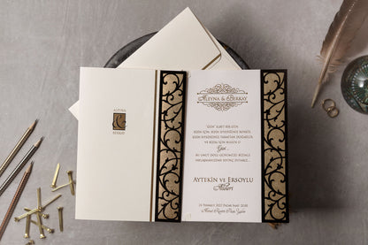 Wedding Davetiye 8435 - lüks düğün davetiyesi 2