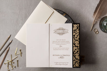 Wedding Davetiye 8435 - lüks düğün davetiyesi 3