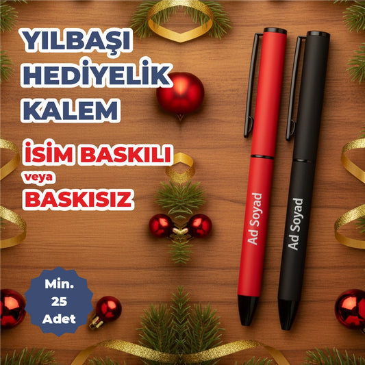 Yılbaşı Özel Tasarım Kalem – Baskısız, İsim Baskılı veya Logo Baskılı