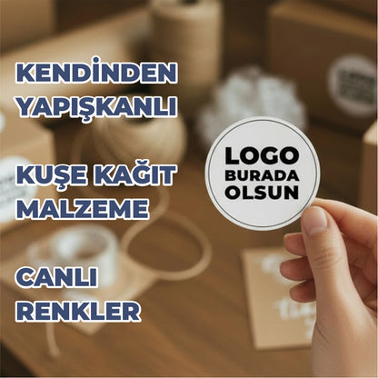 Sticker Baskı – Kavanoz Kapak Etiketi | Yuvarlak Bal & Reçel Etiketi (Kuşe Kağıt)