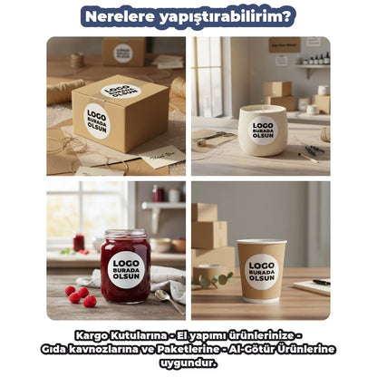 Sticker & Etiket | Yuvarlak · Kuşe Kağıt · Özelleştirilebilir