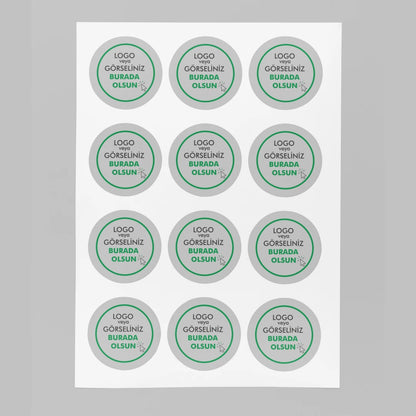 Sticker & Etiket | Yuvarlak · Kuşe Kağıt · Özelleştirilebilir